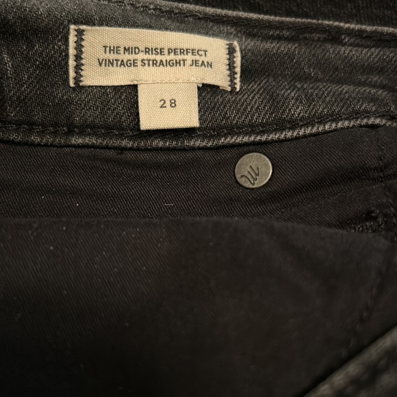 NWT Madewell Mid Rise Perfect Vintage Straight Jeans - Picture 3 of 12